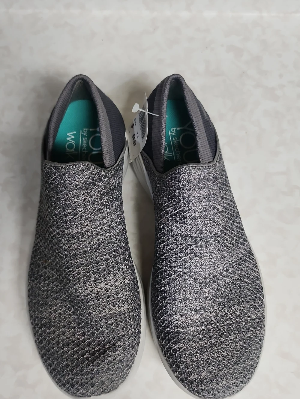 Skechers GOwalk Slip-On Knit Walking Shoes - Gray womens 7.5 number 3502